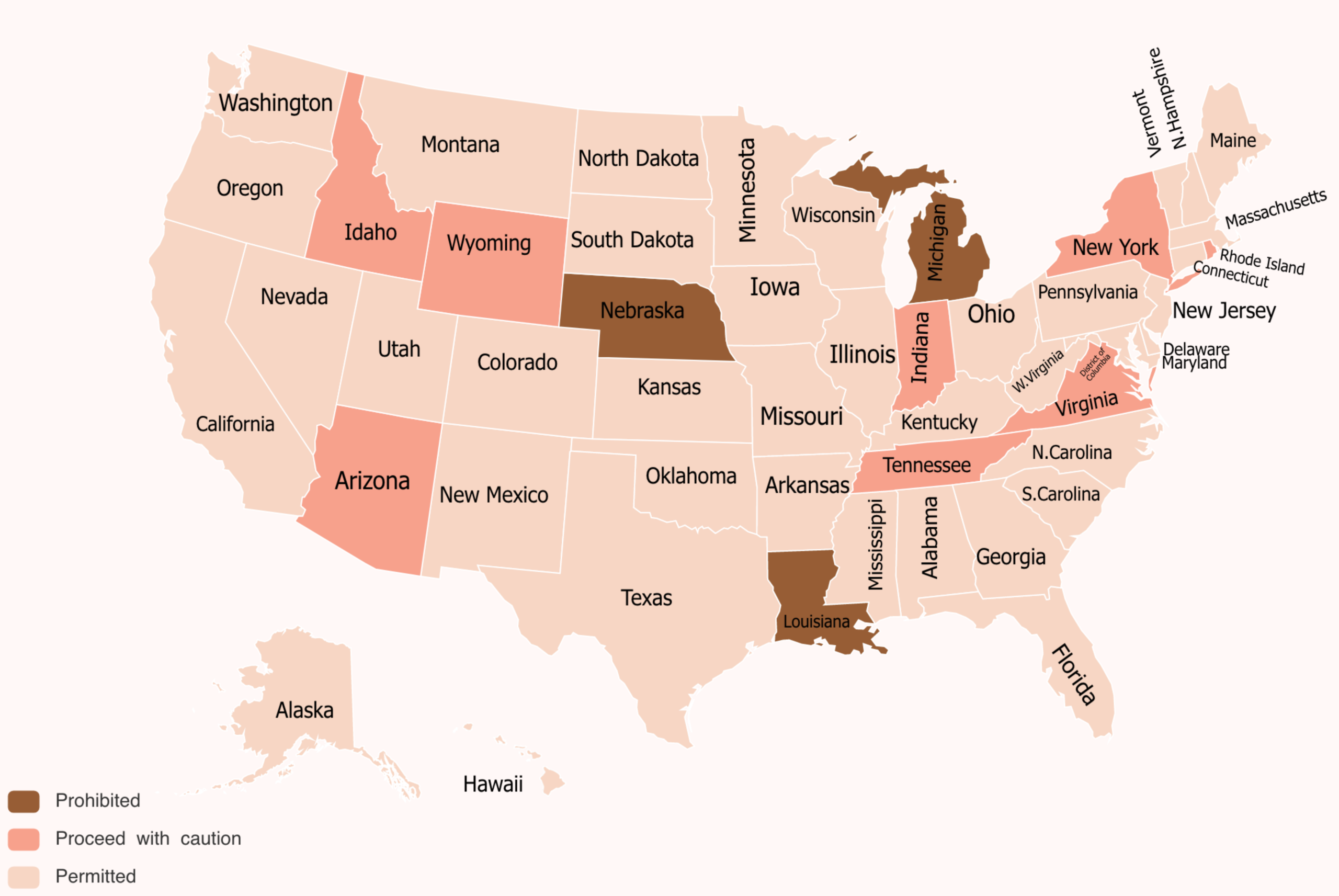 States where surrogacy is legal